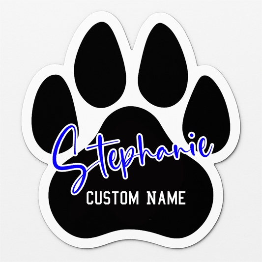 Timberwolves Paw Sticker Custom Name